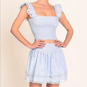 PEIXOTO BLUE SUMMER SKIRT